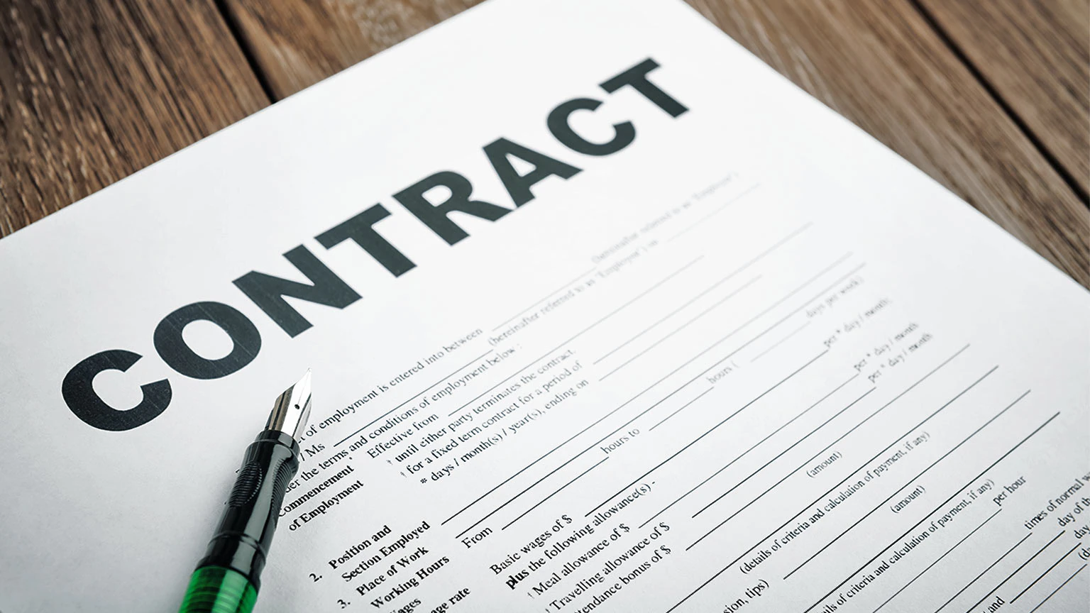 قرارداد کار معین 5