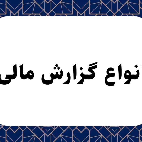 انواع گزارش مالی 41