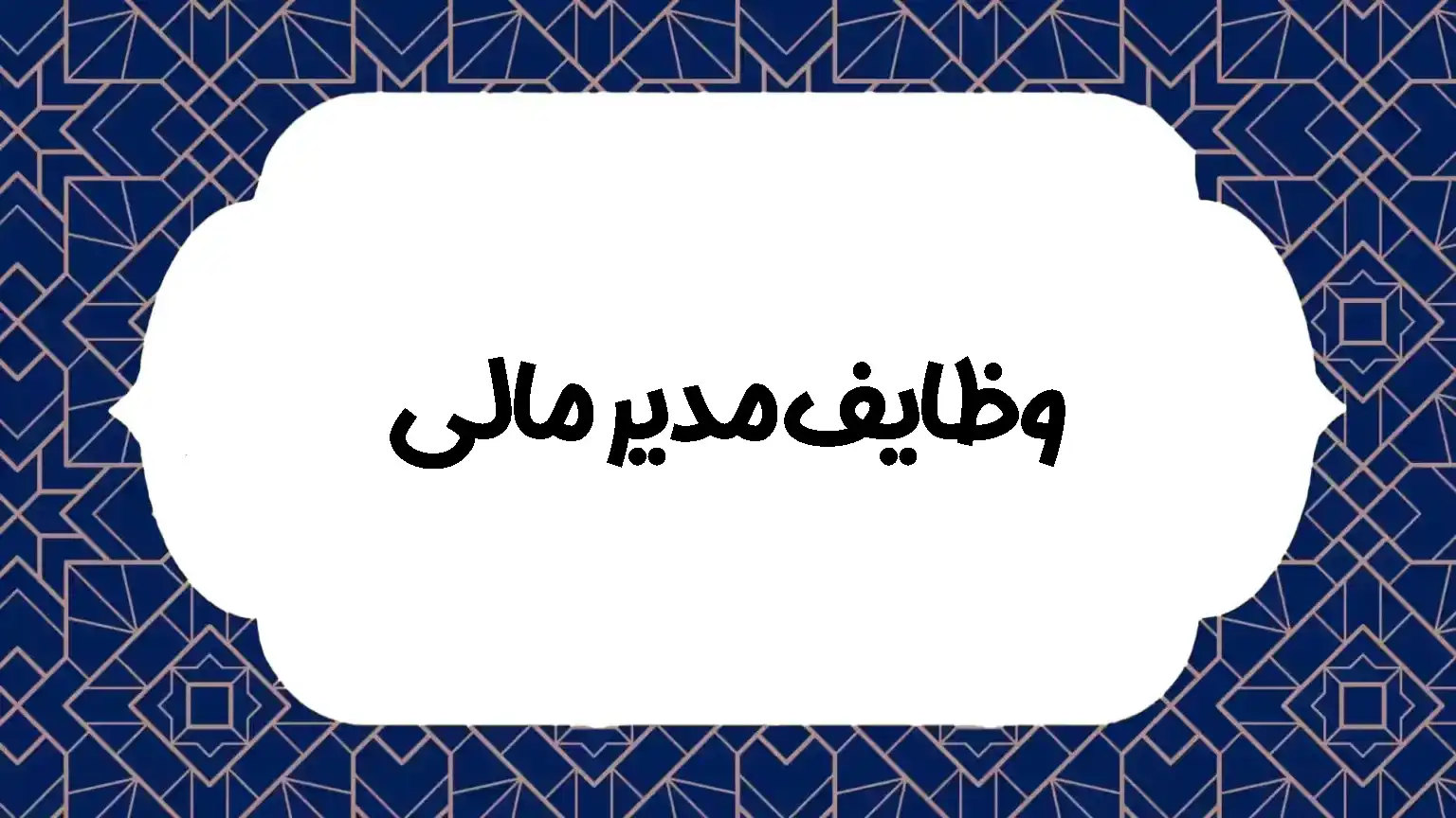 وظایف مدیر مالی